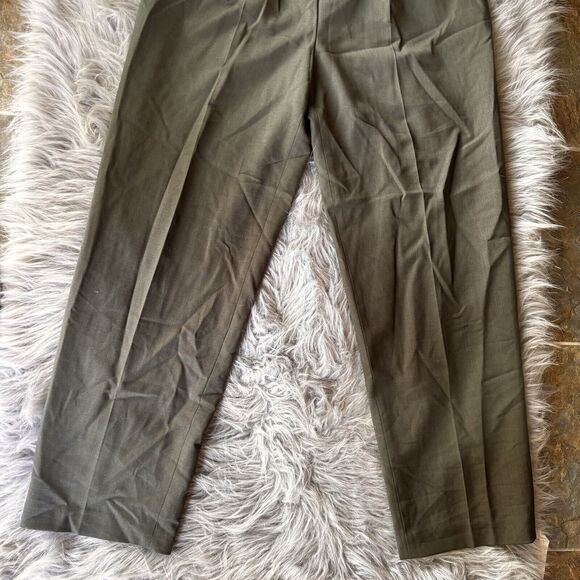 Lauren Ralph Lauren Pants Sz 10P Green Brown Wool Blend Trousers Career Work - Picture 4 of 12